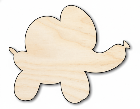 Wood Cutout – Balloon Elephant Shape | Baltic Birch Plywood Craft Supply Blank Door Hanger Wooden Cutout Cut Outs - Unfinished - NameSigns.com