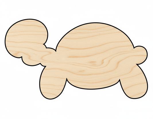 Wood Cutout – Balloon Turtle Shape Up to 46" | Paintable Wood Craft Shapes Blank Door Hanger Wooden Cutout Cut Outs - Unfinished - NameSigns.com