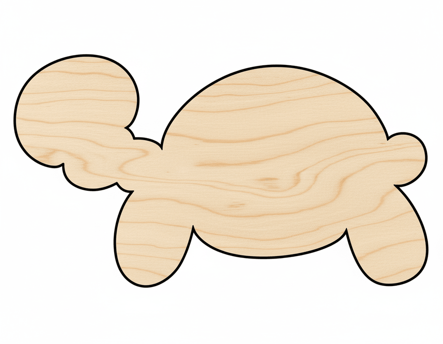 Wood Cutout – Balloon Turtle Shape Up to 46" | Paintable Wood Craft Shapes Blank Door Hanger Wooden Cutout Cut Outs - Unfinished - NameSigns.com