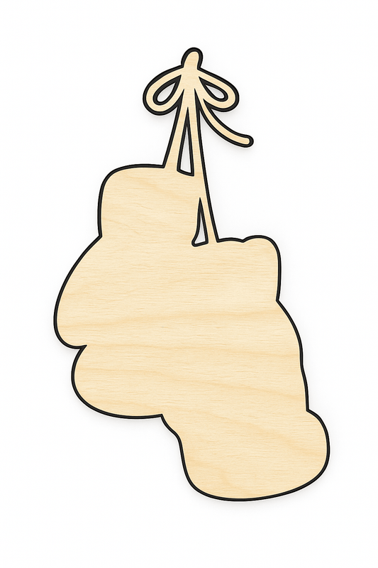 Wood Cutout – Boxing Glove Shape | Baltic Birch Plywood Craft Supplies Blank Door Hanger Wooden Cutout Cut Outs - Unfinished - NameSigns.com