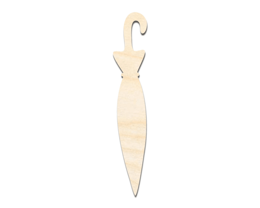 Wood Cutout – Closed Umbrella Shape | Laser Cut Wood Craft Shapes Blank Door Hanger Wooden Cutout Cut Outs - Unfinished - NameSigns.com