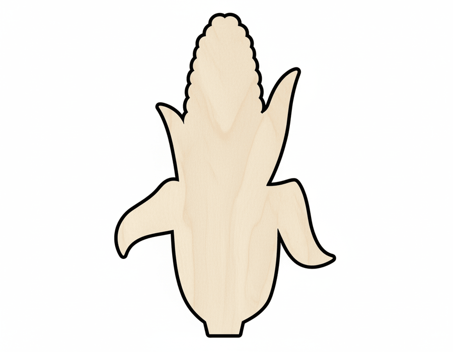 Wood Cutout – Corn On Cob Shape | Baltic Birch Plywood Craft Blank Door Hanger Wooden Cutout Cut Outs - Unfinished - NameSigns.com