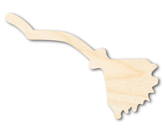 Wood Cutout – Crooked Flying Broom | DIY Wood Craft Shapes & Natural Decor Blank Door Hanger Wooden Cutout Cut Outs - Unfinished - NameSigns.com