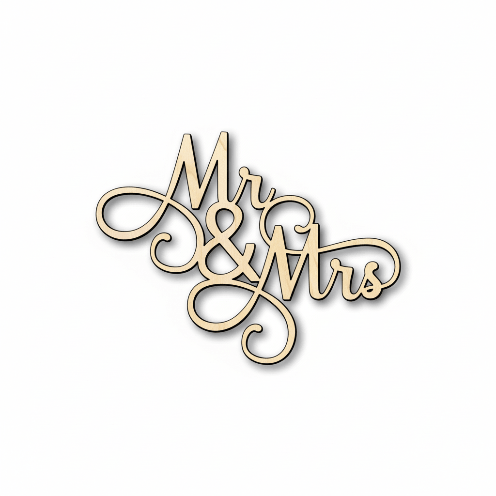 Wood Cutout - Custom Wooden Word Cutouts | DIY Wedding Decor Sign Blank Door Hanger Wooden Cutout Cut Outs - Unfinished - NameSigns.com