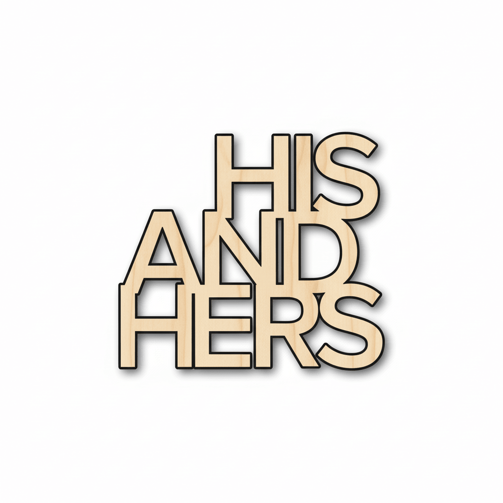 Wood Cutout – Custom Wooden Word Cutouts for DIY Wedding Decor Blank Door Hanger Wooden Cutout Cut Outs - Unfinished - NameSigns.com