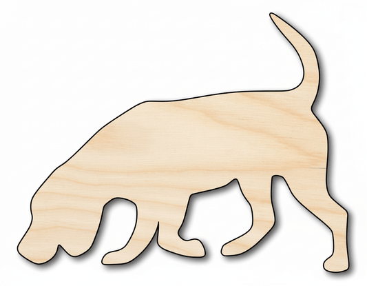 Wood Cutout - Dog Silhouette Baltic Birch Paintable Wood Shape for DIY Crafts Blank Door Hanger Wooden Cutout Cut Outs - Unfinished - NameSigns.com