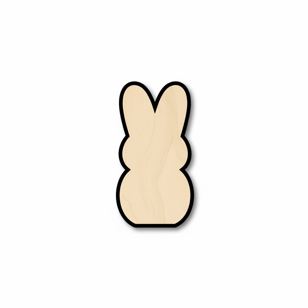 Wood Cutout – Easter Bunny Decor | Birch Plywood Crafts & Paintable Figures Blank Door Hanger Wooden Cutout Cut Outs - Unfinished - NameSigns.com