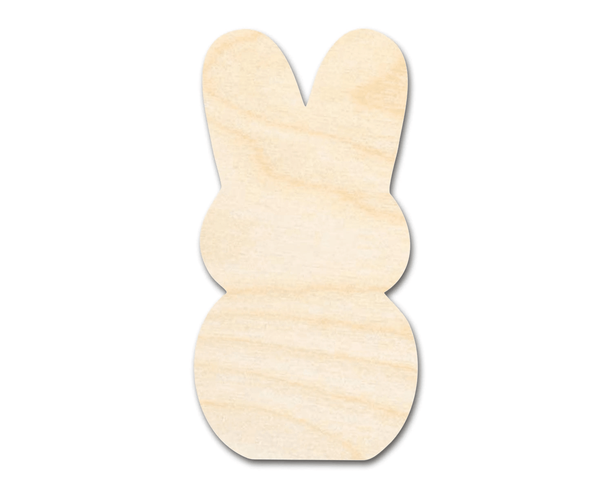 Wood Cutout – Easter Bunny Marshmallow Shape | DIY Wood Craft Shapes Blank Door Hanger Wooden Cutout Cut Outs - Unfinished - NameSigns.com