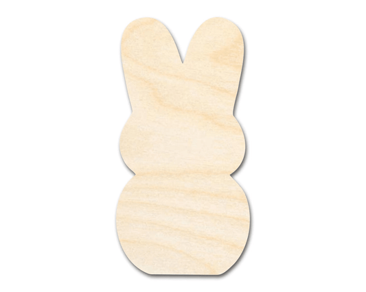 Wood Cutout – Easter Bunny Marshmallow Shape | DIY Wood Craft Shapes Blank Door Hanger Wooden Cutout Cut Outs - Unfinished - NameSigns.com