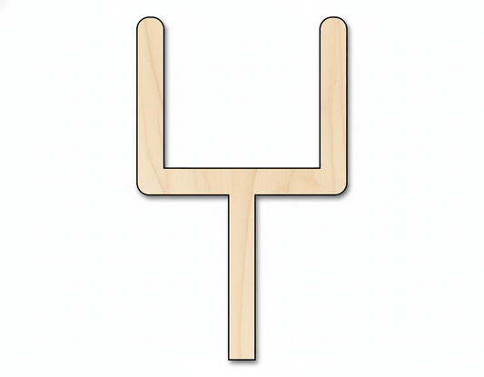 Wood Cutout – Football Field Goal | Laser Cut Wood Craft Shapes Blank Door Hanger Wooden Cutout Cut Outs - Unfinished - NameSigns.com