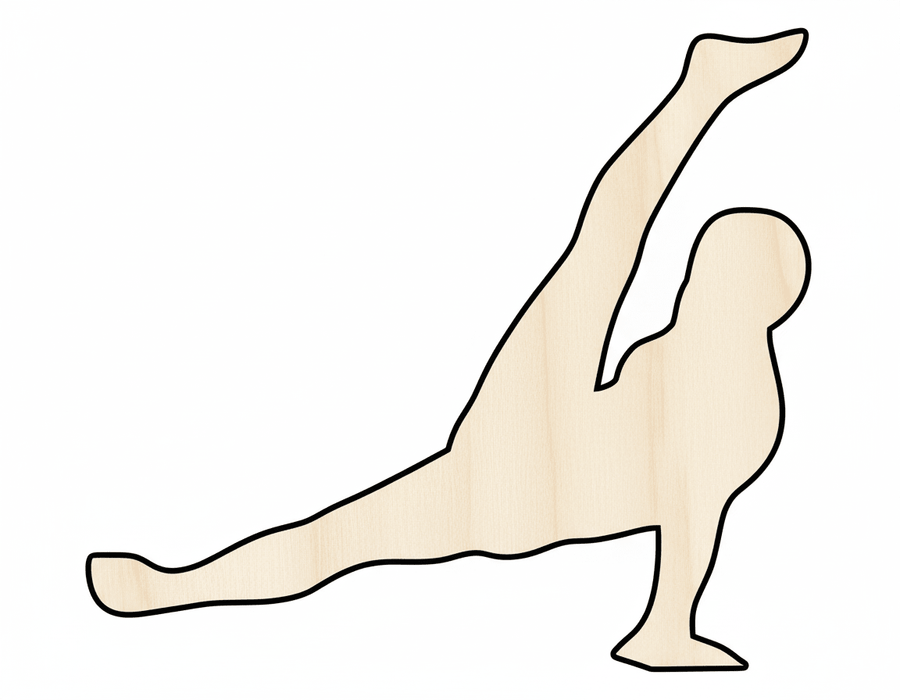 Wood Cutout – Gymnast Windmill Design | Baltic Birch Plywood Craft Shape Blank Door Hanger Wooden Cutout Cut Outs - Unfinished - NameSigns.com
