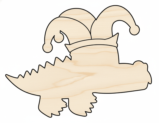 Wood Cutout - Jester Shape Baltic Birch Plywood | DIY Wood Craft Shapes Blank Door Hanger Wooden Cutout Cut Outs - Unfinished - NameSigns.com