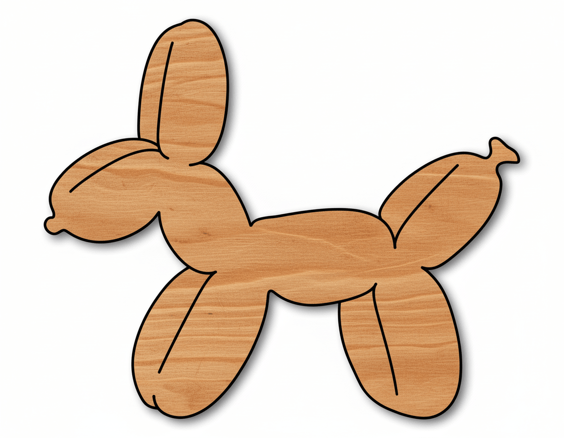 Wood Cutout – Large Balloon Dog Shape | DIY Craft Supplies Blank Door Hanger Wooden Cutout Cut Outs - Unfinished - NameSigns.com