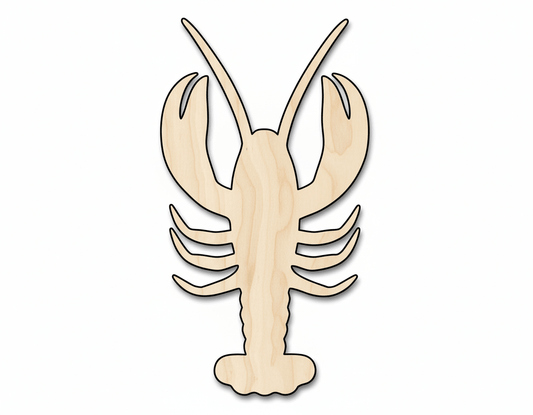 Wood Cutout – Large Crawfish Shape | Paintable Birch Wood Craft Shapes 46" Blank Door Hanger Wooden Cutout Cut Outs - Unfinished - NameSigns.com