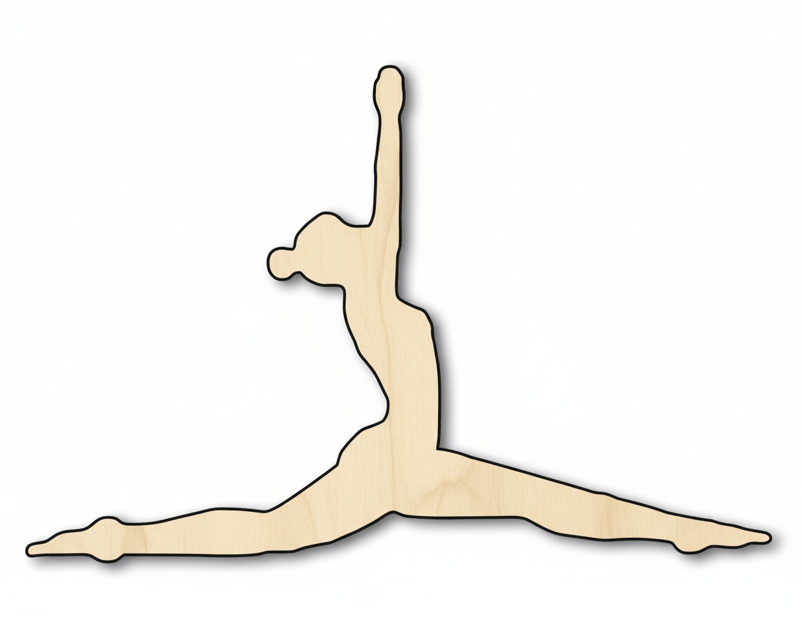 Wood Cutout - Large Yoga Monkey Shape | Customizable Wood Art Blank Door Hanger Wooden Cutout Cut Outs - Unfinished - NameSigns.com