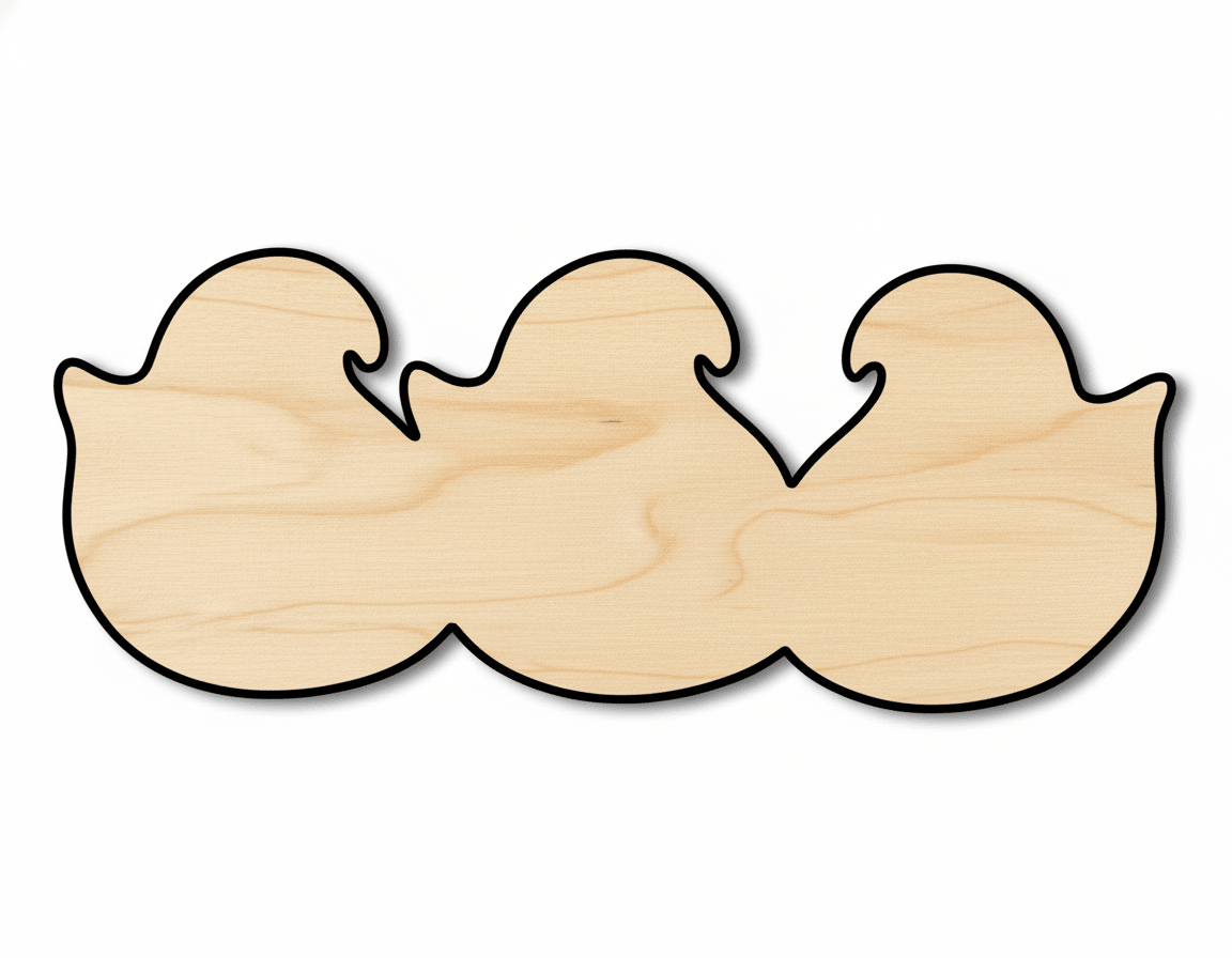 Wood Cutout – Marshmallow Chick Craft Shape | Paintable Birch Wood Art Blank Door Hanger Wooden Cutout Cut Outs - Unfinished - NameSigns.com