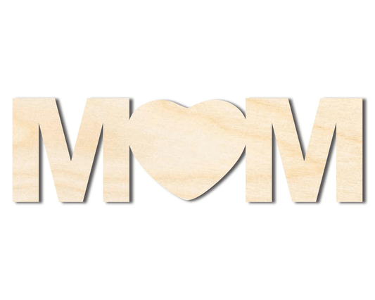 Wood Cutout – Mom Silhouette DIY Wood Craft Shapes | Handmade Art Blank Door Hanger Wooden Cutout Cut Outs - Unfinished - NameSigns.com