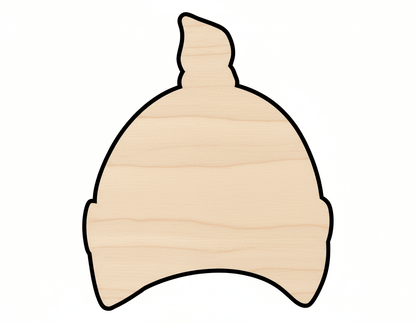 Wood Cutout | Newborn Hat Shape – Custom Birch Wood Blanks for Crafting Blank Door Hanger Wooden Cutout Cut Outs - Unfinished - NameSigns.com