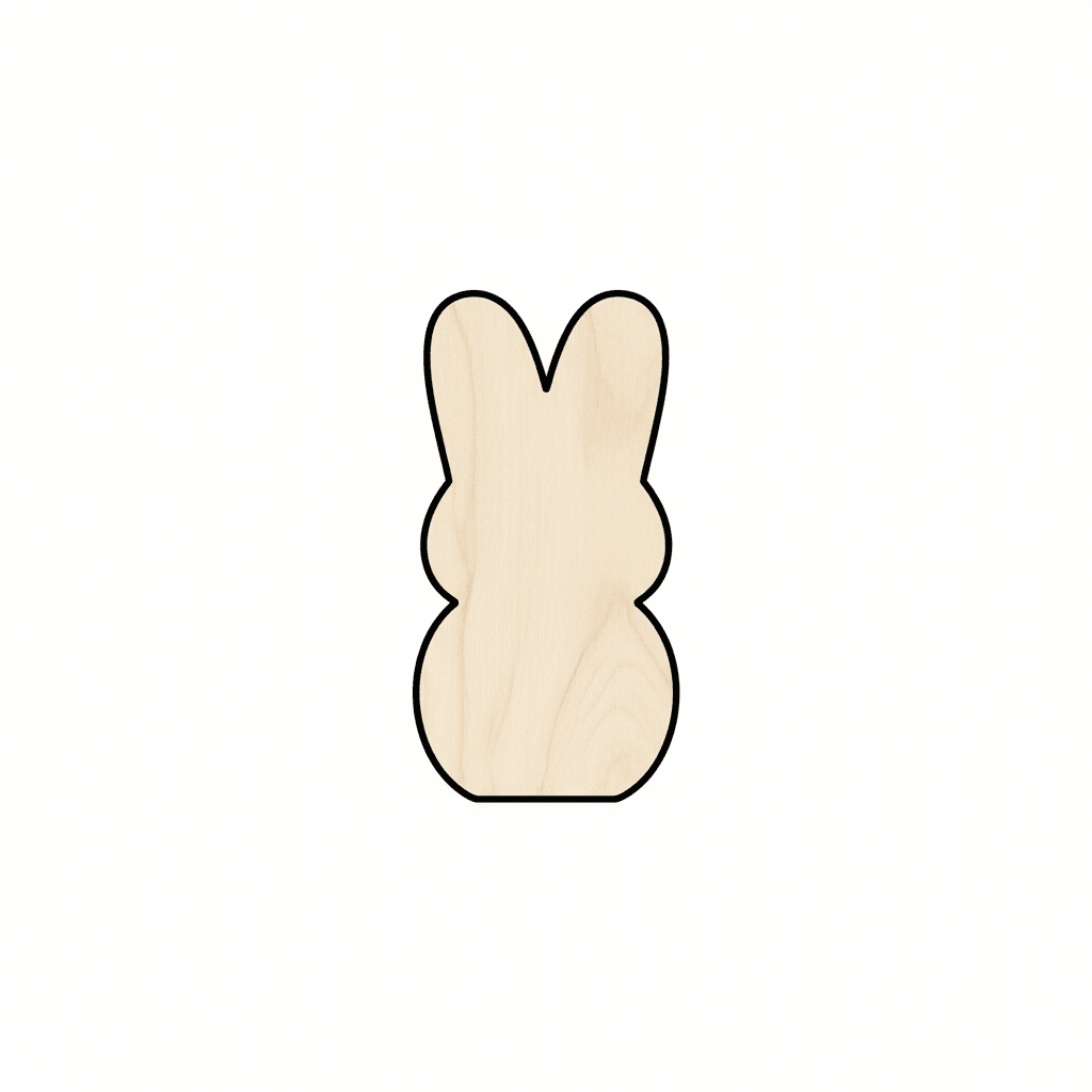 Wood Cutout - Paintable Wood Bunny | DIY Easter Decorations & Craft Supplies Blank Door Hanger Wooden Cutout Cut Outs - Unfinished - NameSigns.com