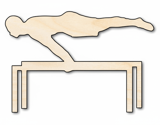 Wood Cutout – Parallel Beam Gymnastics Shape | Baltic Birch Plywood Craft Blank Door Hanger Wooden Cutout Cut Outs - Unfinished - NameSigns.com