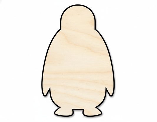 Wood Cutout – Penguin Wood Shape with Sanded Surface for DIY Crafts Blank Door Hanger Wooden Cutout Cut Outs - Unfinished - NameSigns.com