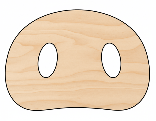 Wood Cutout - Pig Nose Shape | Baltic Birch Wood Craft Supply 46" Blank Door Hanger Wooden Cutout Cut Outs - Unfinished - NameSigns.com