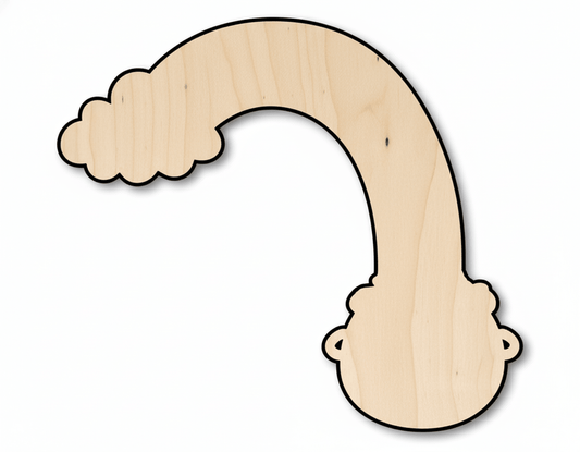 Wood Cutout - Rainbow Pot of Gold DIY Craft Shape | Baltic Birch Plywood Blank Door Hanger Wooden Cutout Cut Outs - Unfinished - NameSigns.com