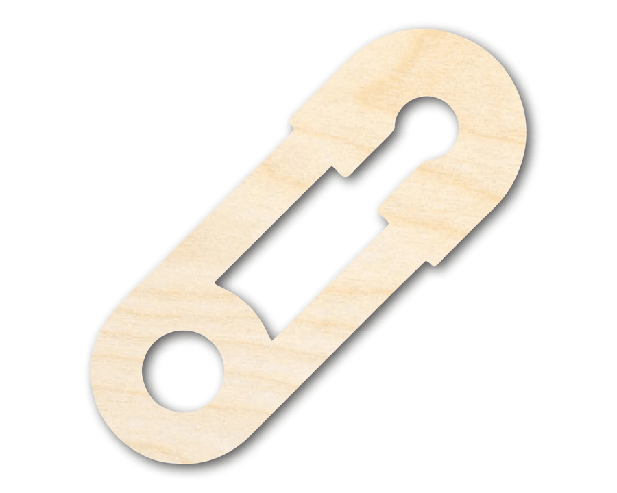 Wood Cutout – Safety Pin Shape | Custom Wood Craft Shapes USA Blank Door Hanger Wooden Cutout Cut Outs - Unfinished - NameSigns.com