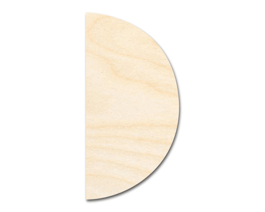 Wood Cutout - Semi Circle Cutout for DIY Wood Craft Supplies Blank Door Hanger Wooden Cutout Cut Outs - Unfinished - NameSigns.com