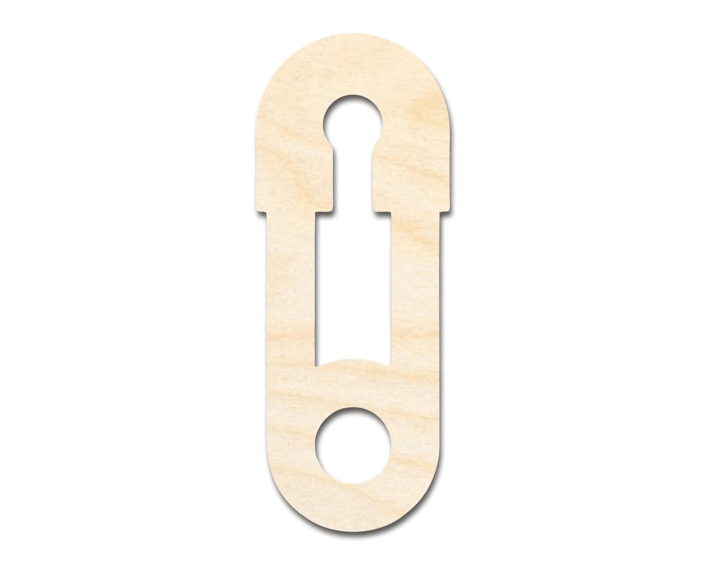 Wood Cutout – Wooden Safety Pin Shape | DIY Craft Laser Cut Wood Blank Door Hanger Wooden Cutout Cut Outs - Unfinished - NameSigns.com