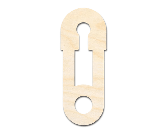 Wood Cutout – Wooden Safety Pin Shape | DIY Craft Laser Cut Wood Blank Door Hanger Wooden Cutout Cut Outs - Unfinished - NameSigns.com