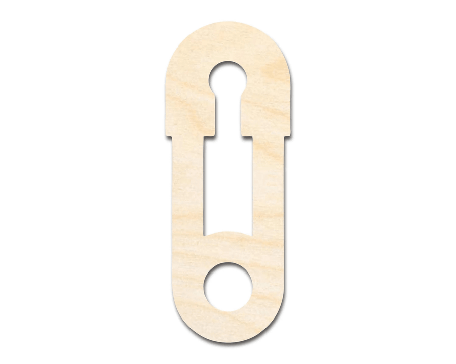 Wood Cutout – Wooden Safety Pin Shape | DIY Craft Laser Cut Wood Blank Door Hanger Wooden Cutout Cut Outs - Unfinished - NameSigns.com