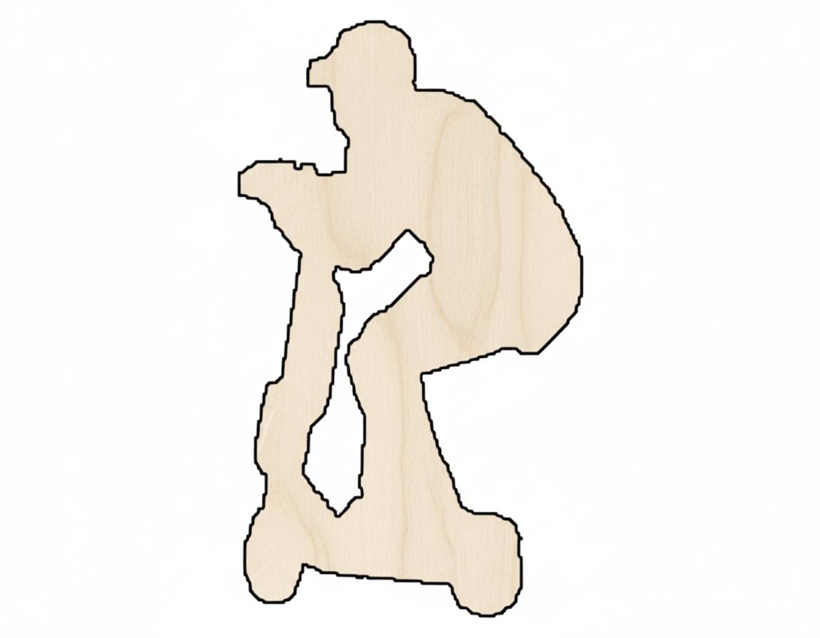 Wood Cutout – Wooden Scooter Shape | Baltic Birch Plywood Craft Project Blank Door Hanger Wooden Cutout Cut Outs - Unfinished - NameSigns.com