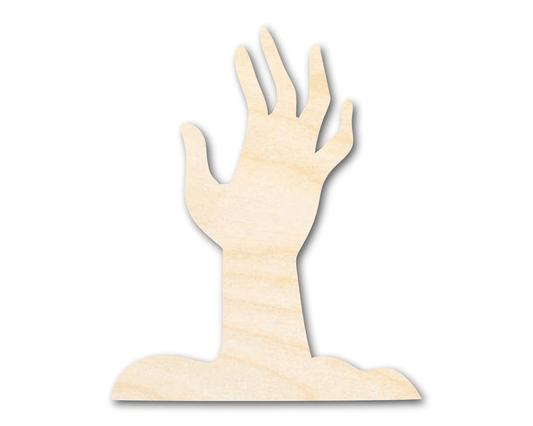 Wood Cutout – Zombie Hand Shape | DIY Halloween Decor & Craft Wood Pieces Blank Door Hanger Wooden Cutout Cut Outs - Unfinished - NameSigns.com