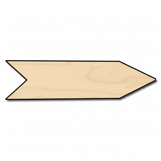 Wood Decorative Direction Silhouette - Craft - Blank Door Hanger Wooden Cutout Cut Outs - Unfinished - NameSigns.com