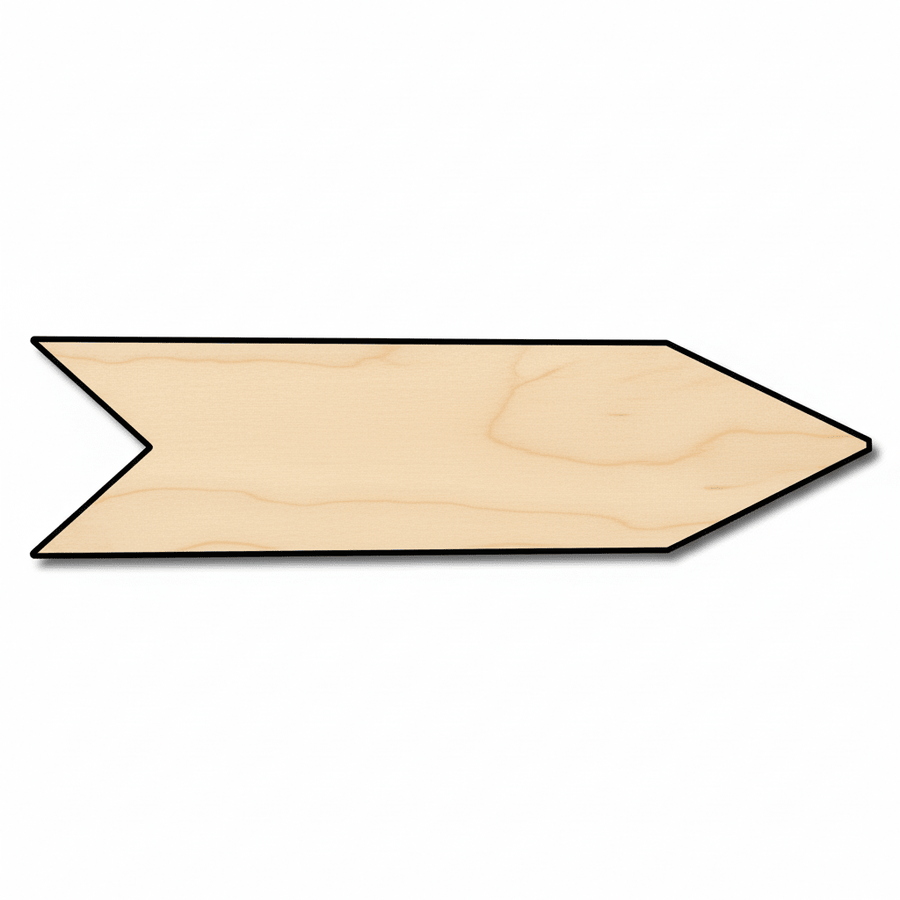 Wood Decorative Direction Silhouette - Craft - Blank Door Hanger Wooden Cutout Cut Outs - Unfinished - NameSigns.com