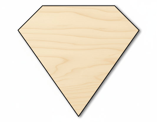 Wood Diamond – Custom Birch Wood Shape | DIY Craft Cutout Up to 36" Blank Door Hanger Wooden Cutout Cut Outs - Unfinished - NameSigns.com