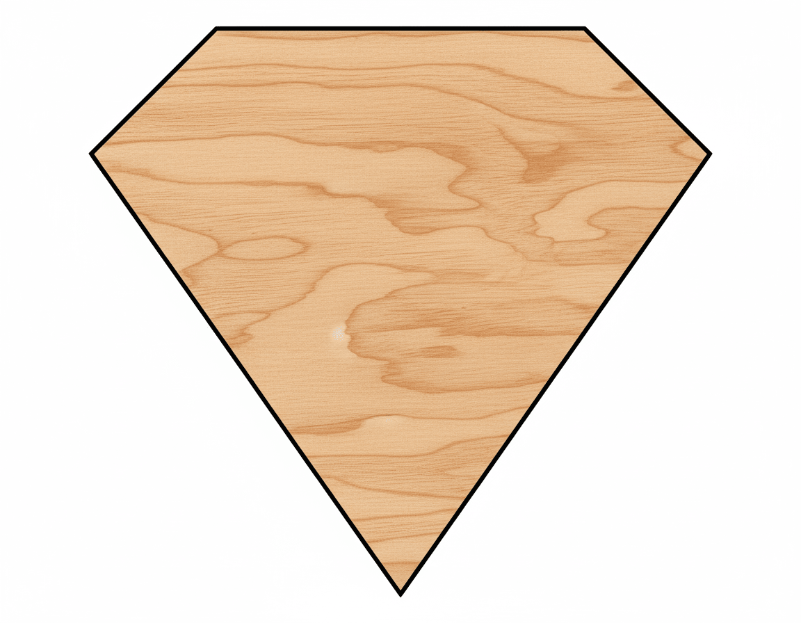 Wood Diamond Shape DIY Craft Cutout Up to 36" Blank Door Hanger Wooden Cutout Cut Outs - Unfinished - NameSigns.com