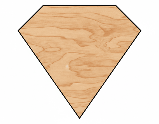 Wood Diamond Shape DIY Craft Cutout Up to 36" Blank Door Hanger Wooden Cutout Cut Outs - Unfinished - NameSigns.com
