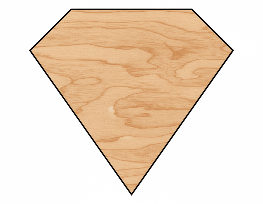 Wood Diamond Shape DIY Craft Cutout Up to 36" Blank Door Hanger Wooden Cutout Cut Outs - Unfinished - NameSigns.com