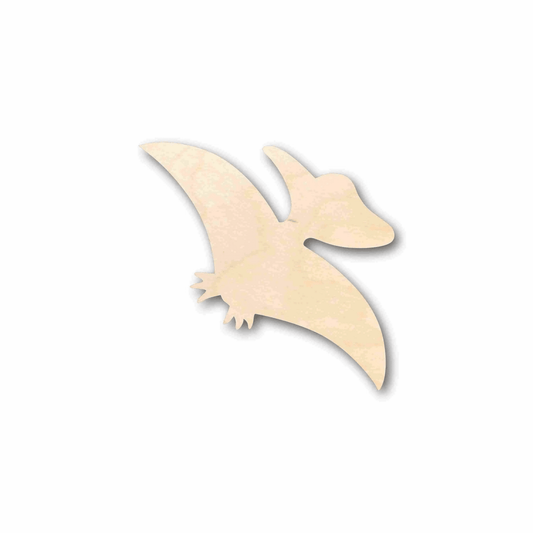 Wood Dinosaur Baby Pterodactyl Silhouette | Baltic Birch Plywood Cutout Blank Door Hanger Wooden Cutout Cut Outs - Unfinished - NameSigns.com