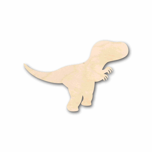Wood Dinosaur Baby T Rex Silhouette – Baltic Birch Laser Cut Shape Blank Door Hanger Wooden Cutout Cut Outs - Unfinished - NameSigns.com