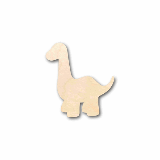 Wood Dinosaur Brontosaurus Figure – Birch Plywood Craft Shape for DIY Projects Blank Door Hanger Wooden Cutout Cut Outs - Unfinished - NameSigns.com