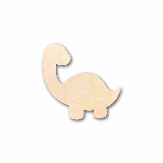 Wood Dinosaur Brontosaurus Silhouette – Baltic Birch Plywood Craft Shapes Blank Door Hanger Wooden Cutout Cut Outs - Unfinished - NameSigns.com