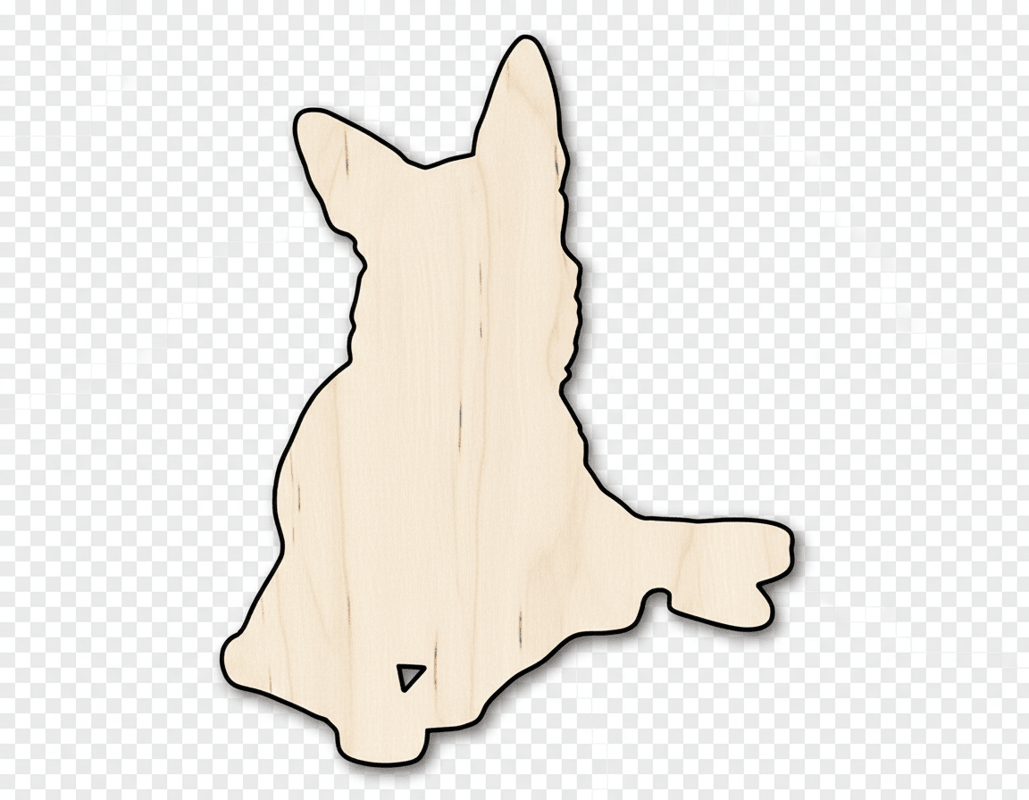 Wood Dog Baltic Birch Plywood Cutouts – Natural Craft Shapes 46" Blank Door Hanger Wooden Cutout Cut Outs - Unfinished - NameSigns.com