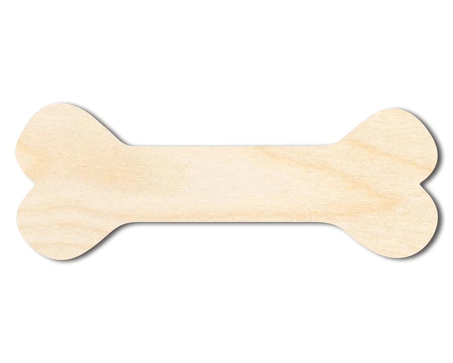 Wood Dog Bone – Large Laser Cut Wood Craft Cutout with Protective Backing Blank Door Hanger Wooden Cutout Cut Outs - Unfinished - NameSigns.com