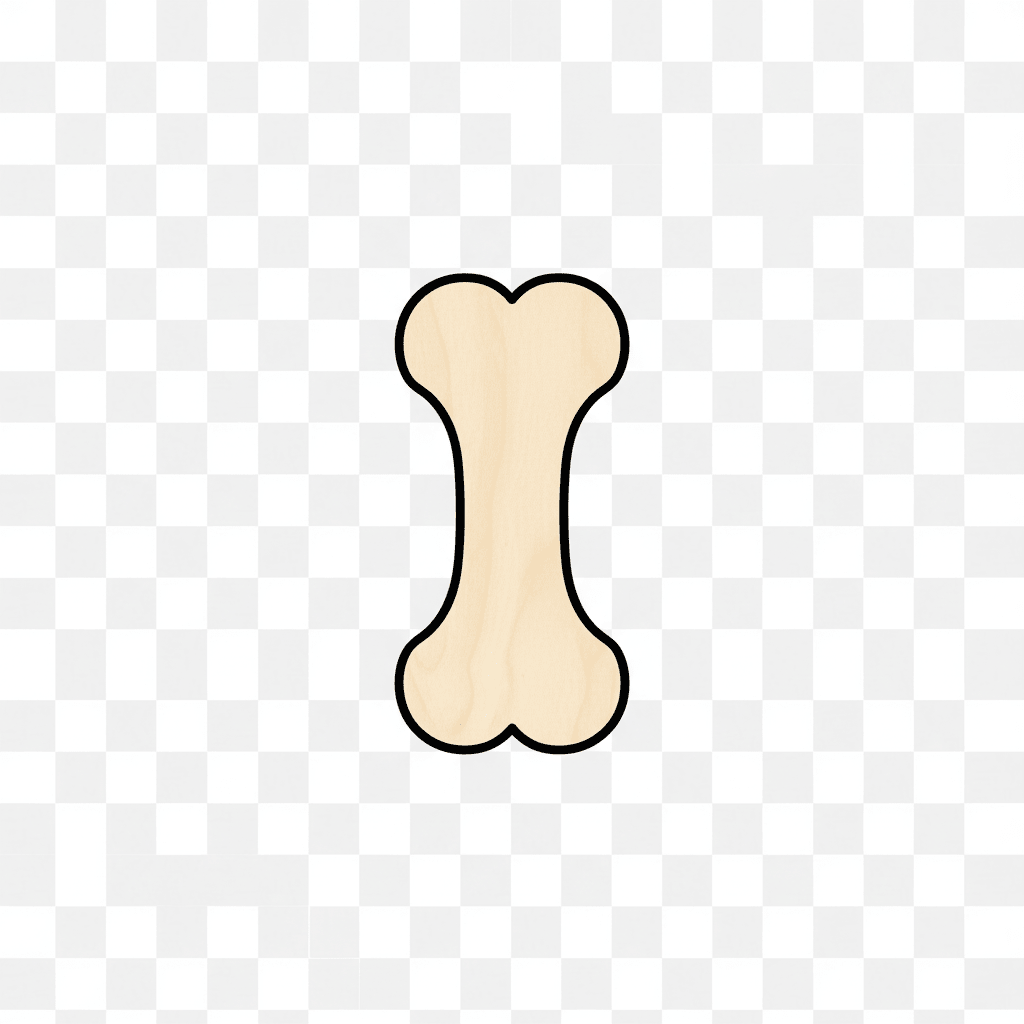 Wood Dog Bone – Natural Wood Blanks for DIY Pet Crafts Up to 46" Blank Door Hanger Wooden Cutout Cut Outs - Unfinished - NameSigns.com