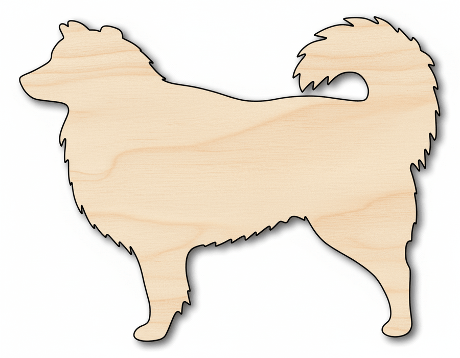 Wood Dog Cutout – Australian Shepherd Shape | Paintable Birch Wood Art 36" Blank Door Hanger Wooden Cutout Cut Outs - Unfinished - NameSigns.com