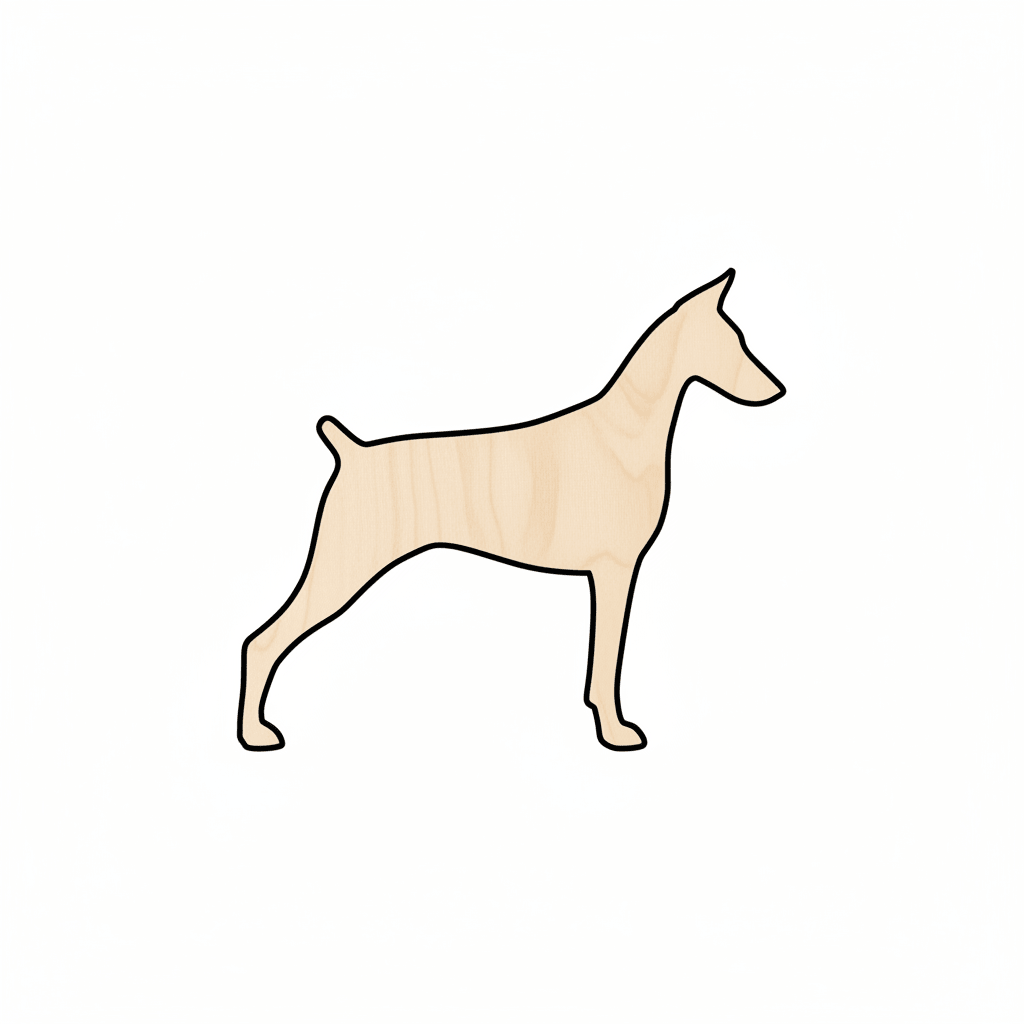 Wood Dog Shape – Baltic Birch Plywood Pet Silhouette Up to 46" Blank Door Hanger Wooden Cutout Cut Outs - Unfinished - NameSigns.com