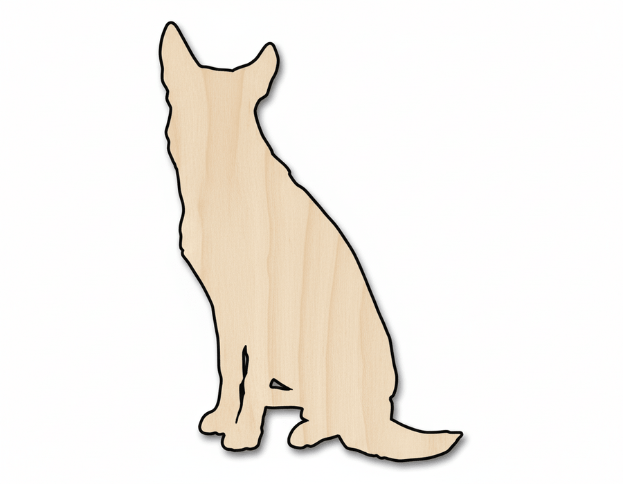 Wood Dog Shape | Birch Plywood Cutouts - Natural Wooden Decor Up to 46" Blank Door Hanger Wooden Cutout Cut Outs - Unfinished - NameSigns.com